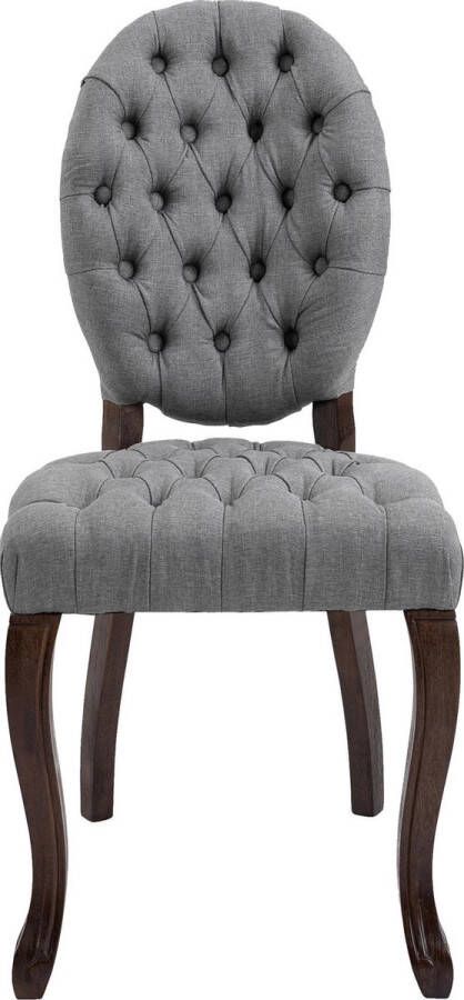 Luxe Comfort Eetkamerstoel Set van 4 Stof Grijs