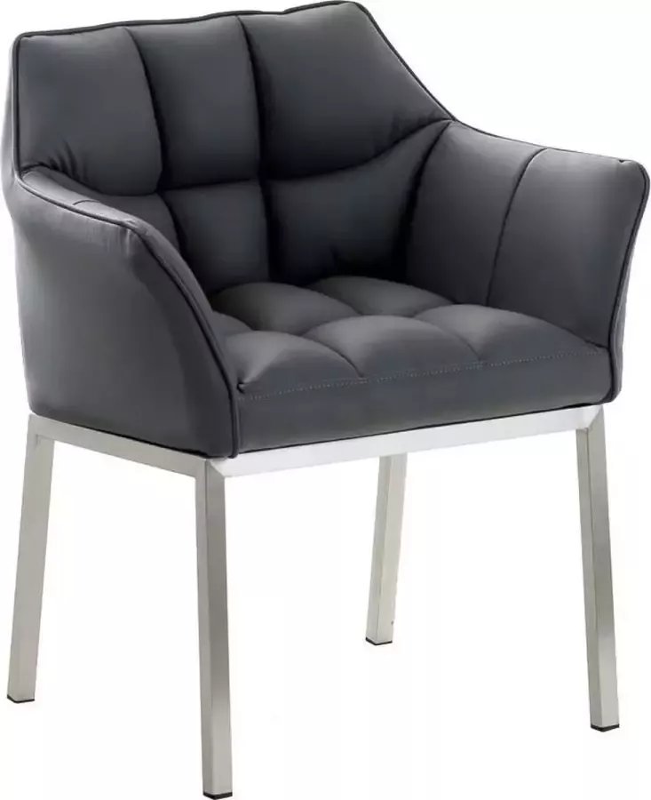 Luxe Comfort Eetkamerstoel Stoel Comfortabel Kunstleer Grijs