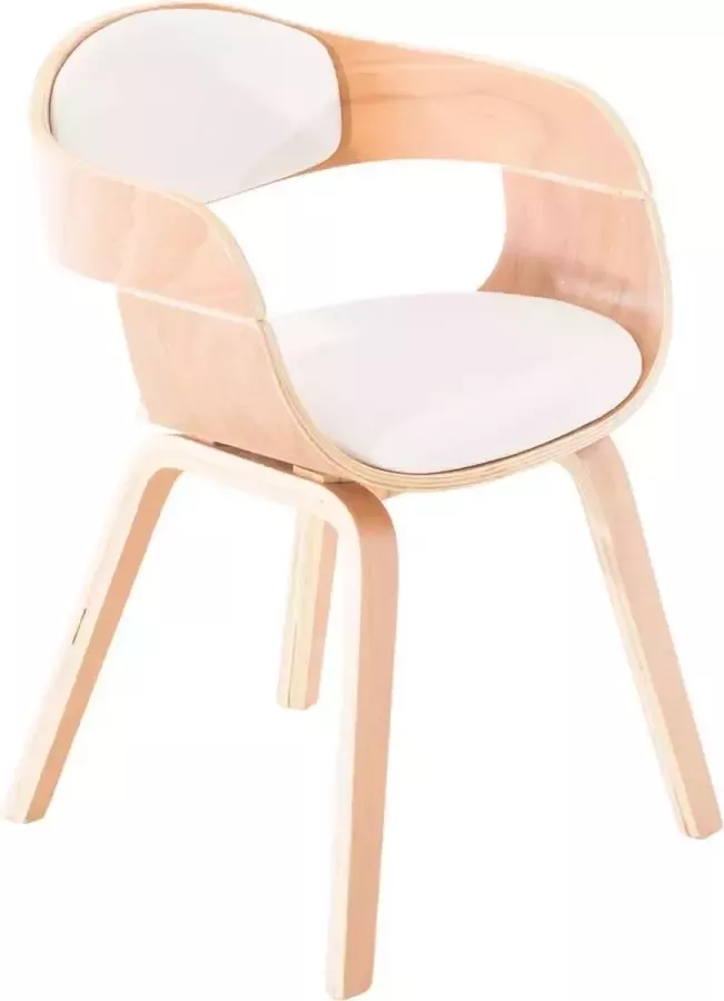 Luxe Comfort Eetkamerstoel Stoel Kunstleer Naturel Wit