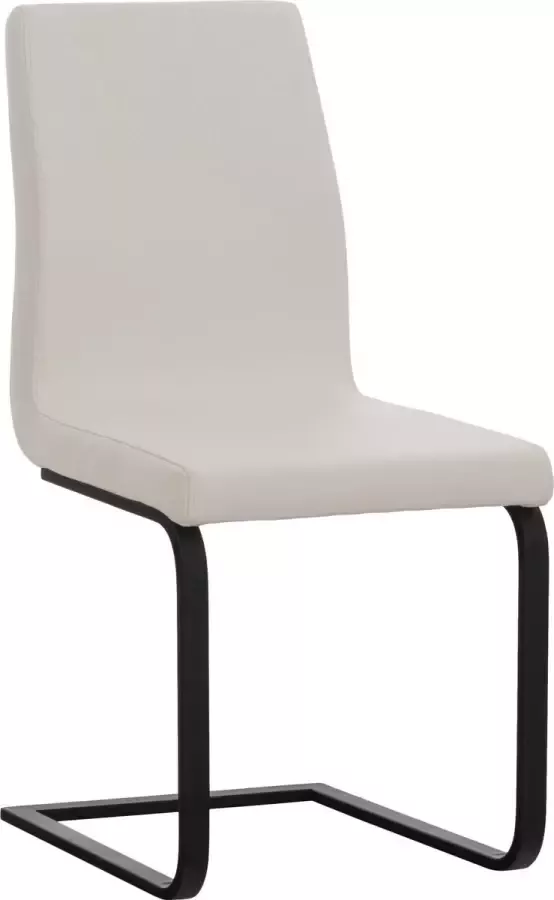 Luxe Comfort Eetkamerstoel Stoel – Kunstleer metaal Wit 50x40x90 cm