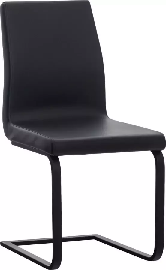 Luxe Comfort Eetkamerstoel Stoel – Kunstleer metaal Zwart 50x40x90 cm