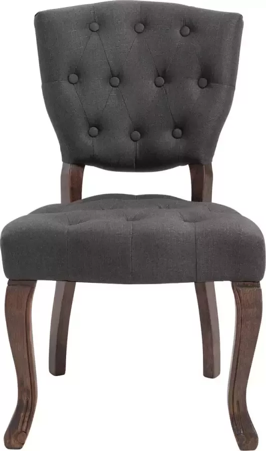 Luxe Comfort Eetkamerstoel Stoel Stof Antiek donkergrijs