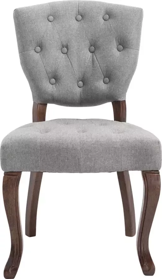 Luxe Comfort Eetkamerstoel Stoel Stof Antiek grijs