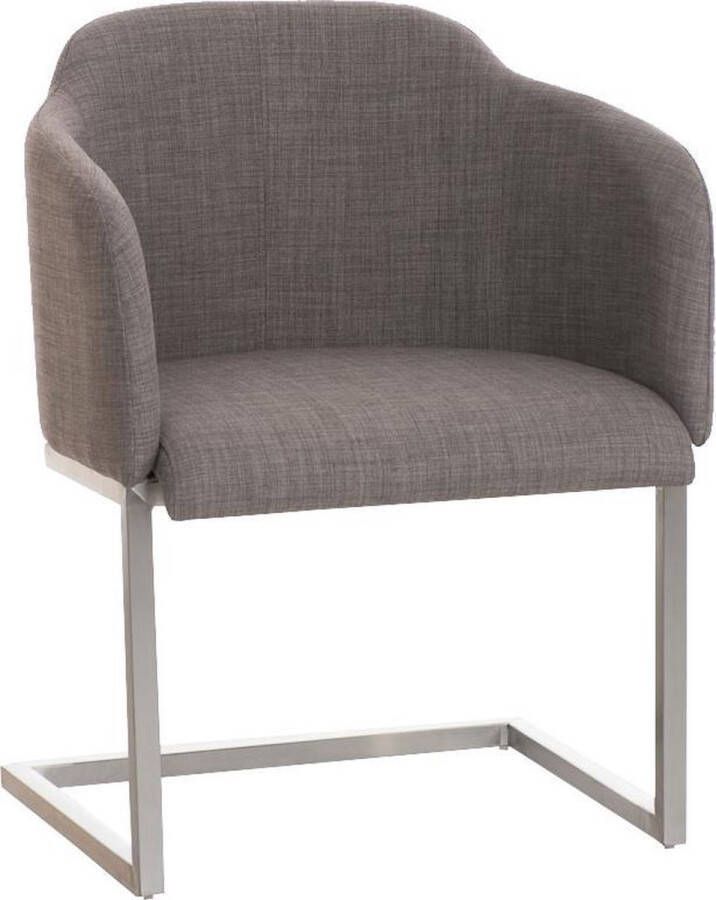 Luxe Comfort Eetkamerstoel Stoel Stof Grijs