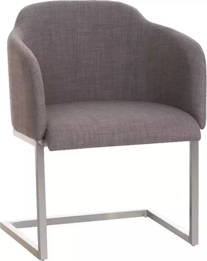 Luxe Comfort Eetkamerstoel Stoel Stof Grijs