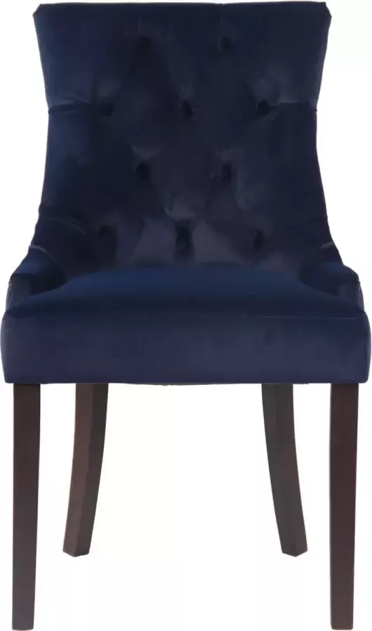 Luxe Comfort Eetkamerstoel Stoel Velvet Retro Blauw