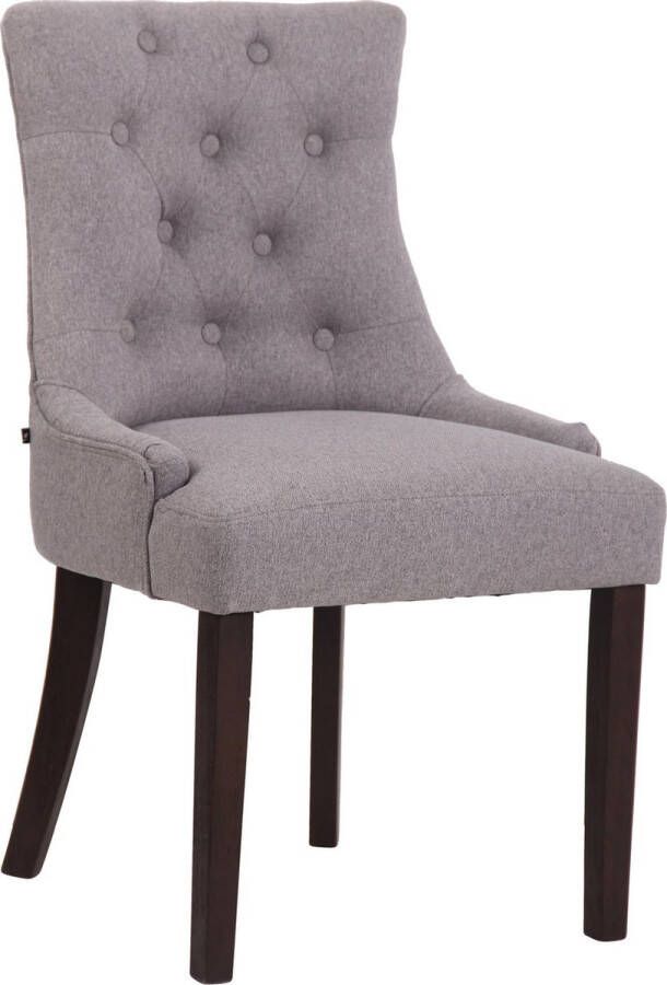 Luxe Comfort Eetkamerstoel Stof Antiek Grijs Stabiel Donkere poten