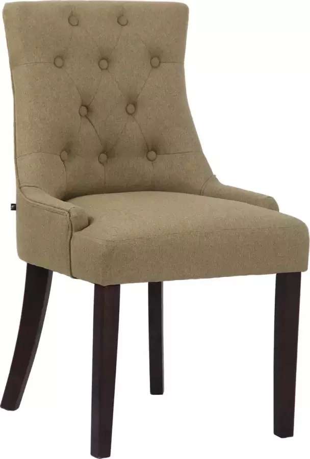Luxe Comfort Eetkamerstoel Stof Antiek Groen Stabiel Donkere poten