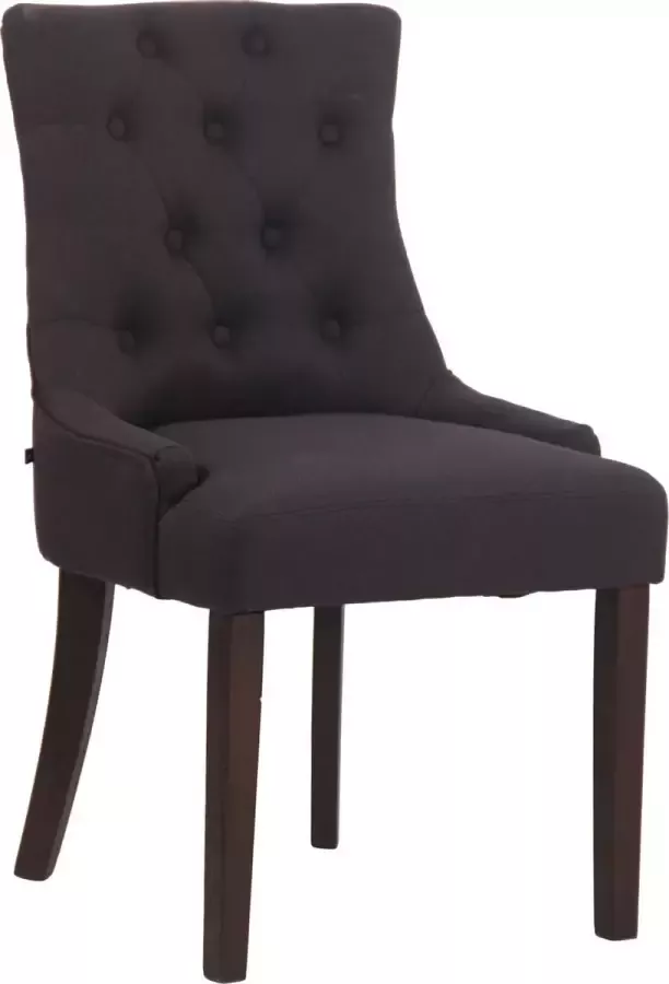 Luxe Comfort Eetkamerstoel Stof Antiek Zwart Stabiel Donkere poten