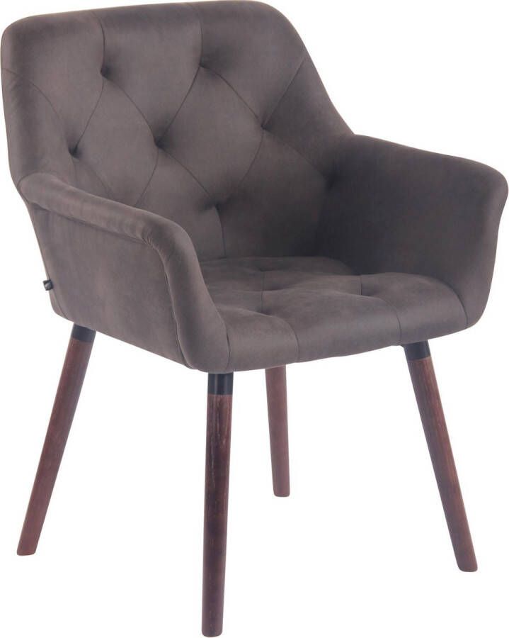 Luxe Comfort Eetkamerstoel Vintage look Kunstleer Donkergrijs