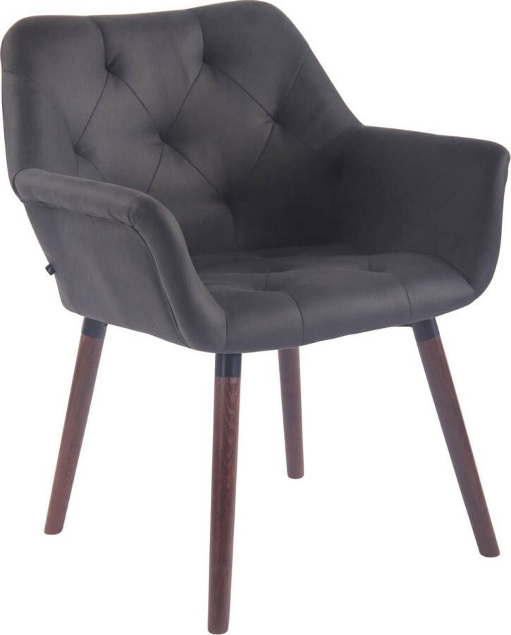 Luxe Comfort Eetkamerstoel Vintage look Kunstleer Zwart
