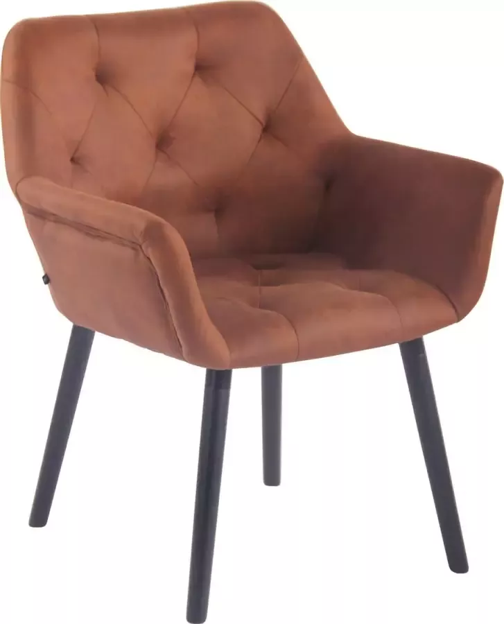 Luxe Comfort Eetkamerstoel Vintage look Kunstleer Zwart bruin