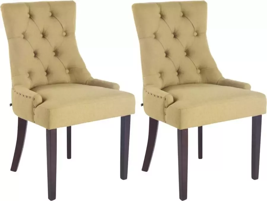Luxe Comfort Eetkamerstoelen Stoelen set van 2 Stof Groen