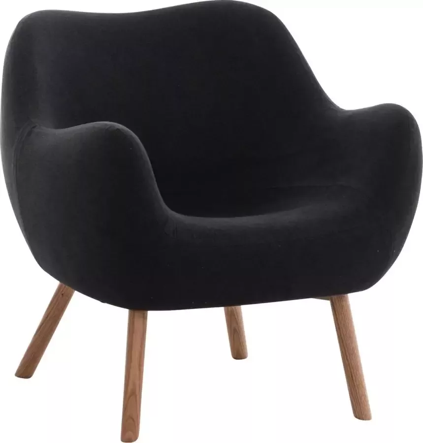 Luxe Comfort Fauteuil Ligstoel Fauteuil Stof Zwart