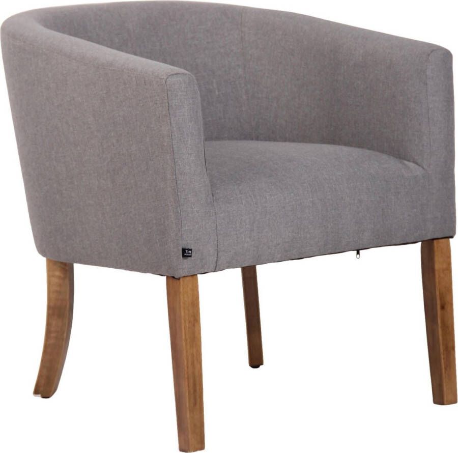 Luxe Comfort Fauteuil Stoel Stof Grijs