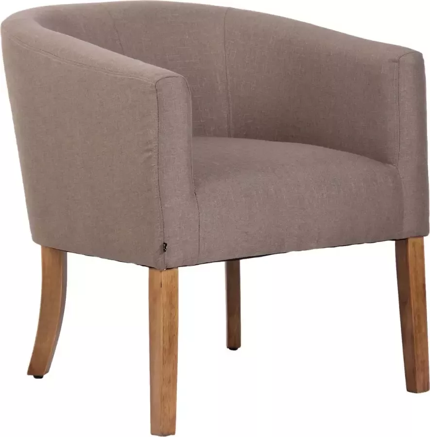 Luxe Comfort Fauteuil Stoel Stof Taupe