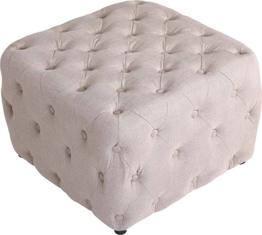 Luxe Comfort Hocker Poef Stof Creme