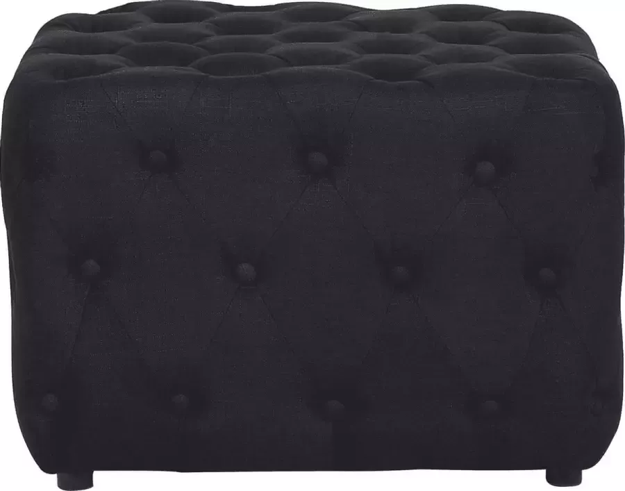 Luxe Comfort Hocker poef stof zwart