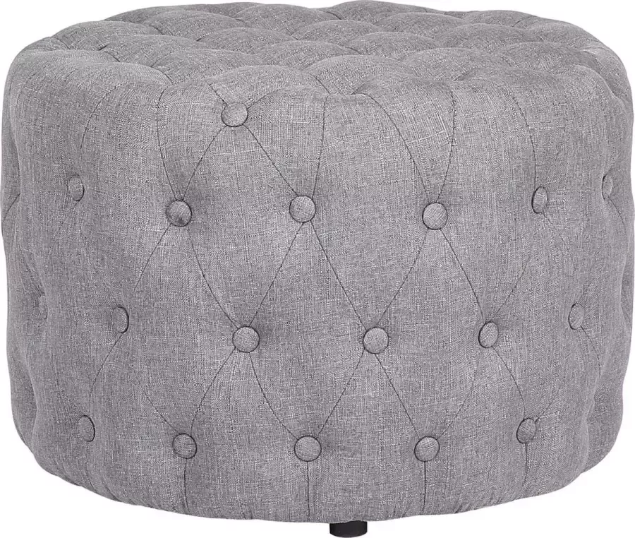 Luxe Comfort Hocker polyester stof lichtgrijs