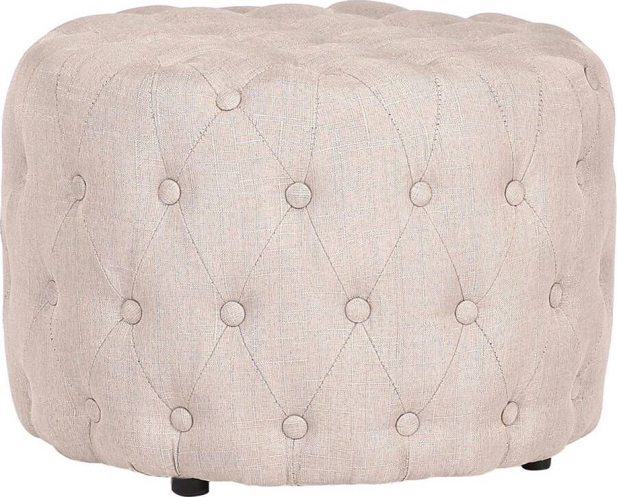 Luxe Comfort Hocker stof polyester crème