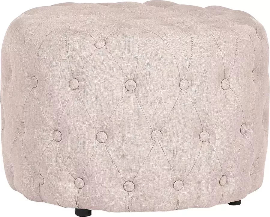 Luxe Comfort Hocker stof polyester crème