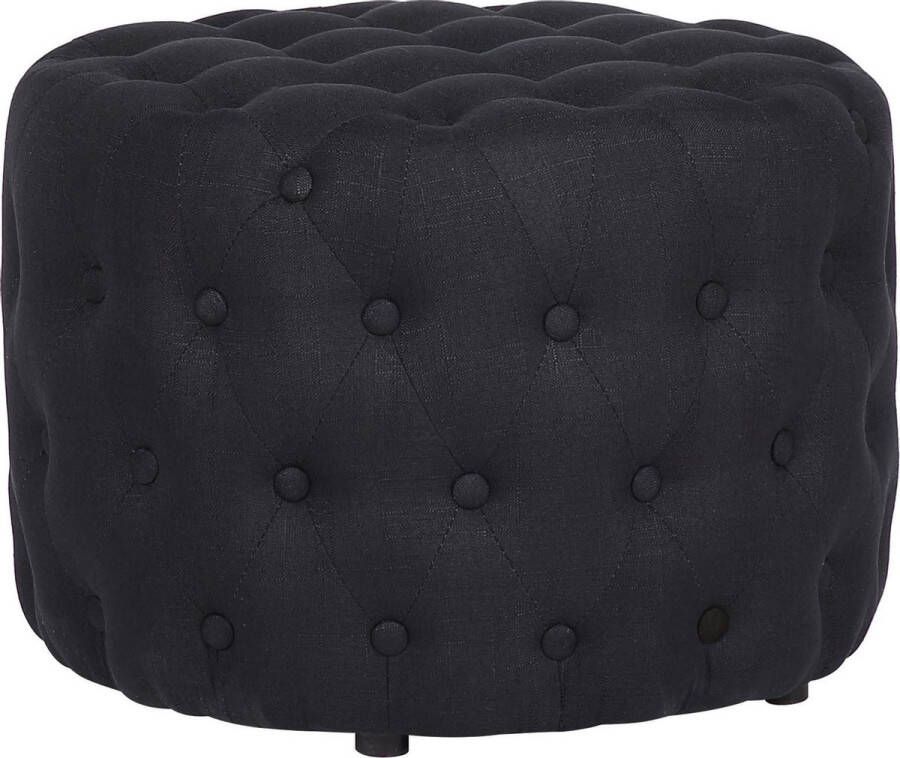 Luxe Comfort Hocker stof polyester zwart