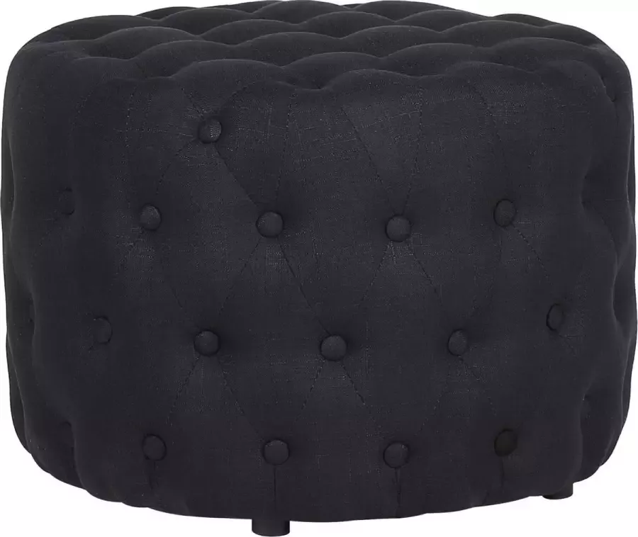 Luxe Comfort Hocker stof polyester zwart