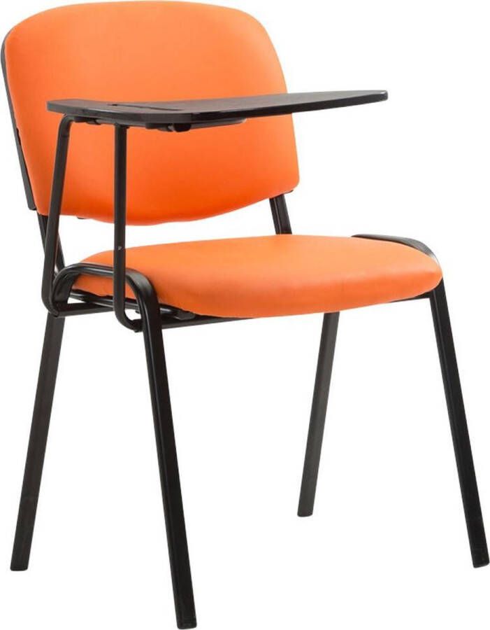 Luxe Comfort Kunstlederen stoel Bureau Klaptafel Handig Kunstleer Oranje