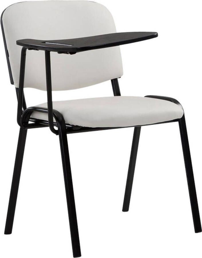 Luxe Comfort Kunstlederen stoel Bureau Klaptafel Handig Kunstleer Wit