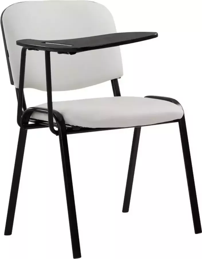 Luxe Comfort Kunstlederen stoel Bureau Klaptafel Handig Kunstleer Wit