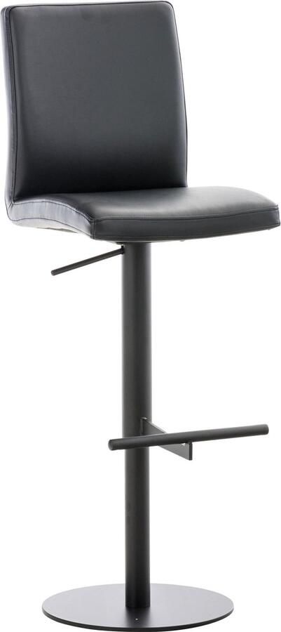 Luxe Comfort Barkruk Kruk Design Voetensteun Kunstleer Zwart zwart 40x49x118 cm
