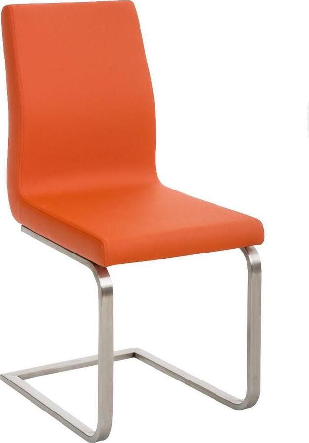 Luxe Comfort Eetkamerstoel Stoel Kunstleer Oranje