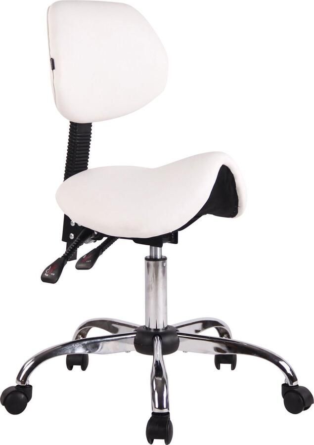 Luxe Comfort Kruk Kunstleer Wit