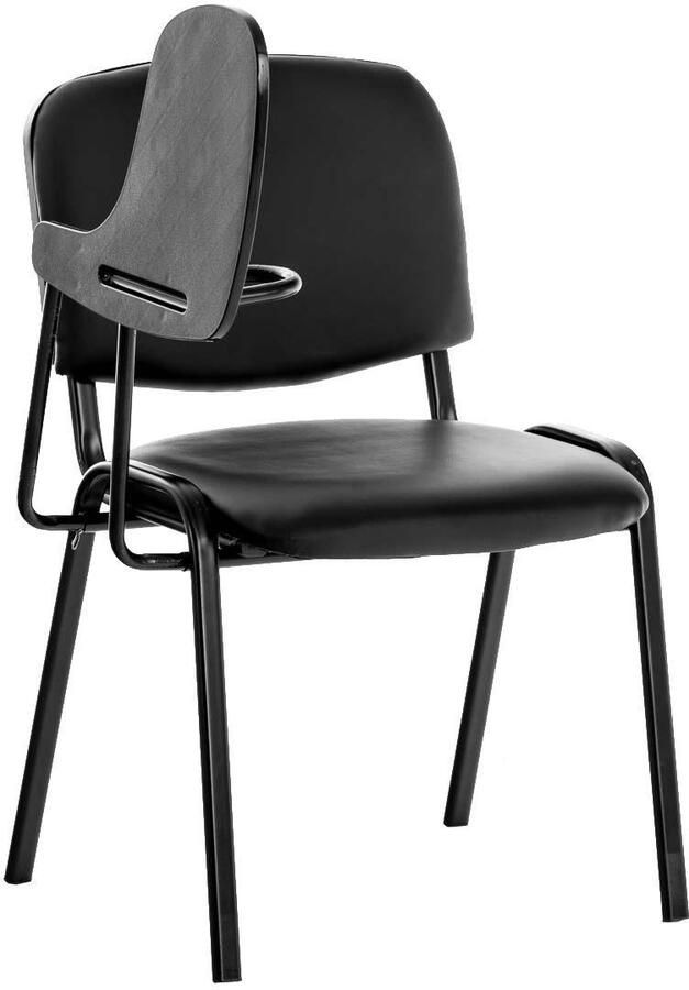 Luxe Comfort Kunstlederen stoel Bureau Klaptafel Handig Kunstleer Zwart