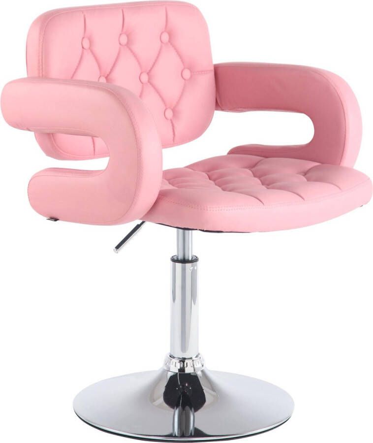 Luxe Comfort Moderne barkruk Comfortabel Stijlvol Optimaal Comfort Verstelbaar Kunstleer Roze