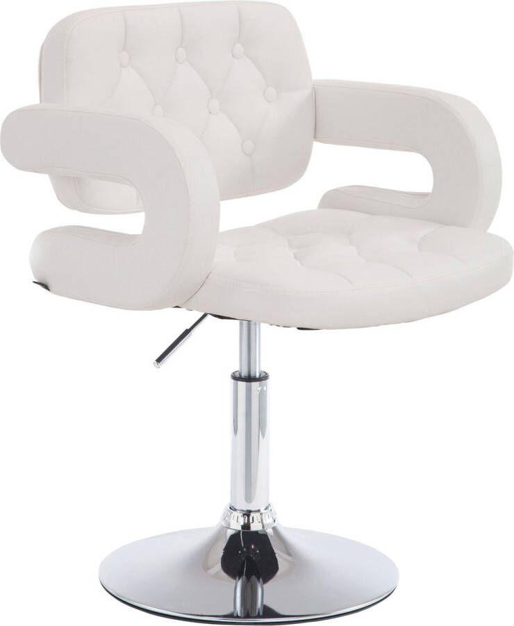 Luxe Comfort Moderne barkruk Comfortabel Stijlvol Optimaal Comfort Verstelbaar Kunstleer Wit