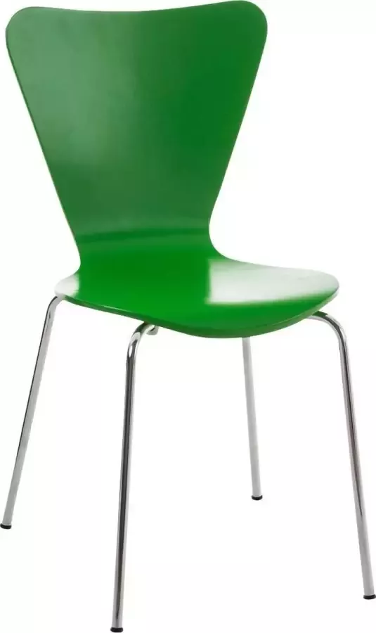 Luxe Comfort Stoel Eetkamerstoel Bezoekersstoel Stapelbaar Hout Groen