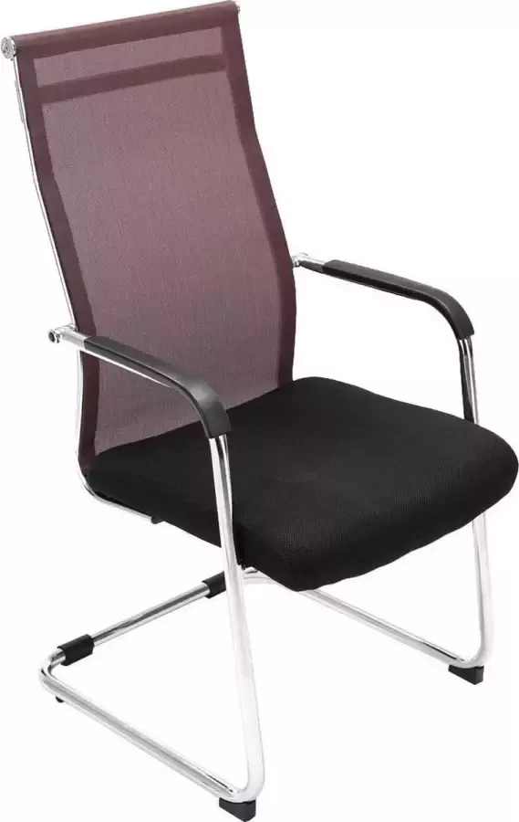 Luxe Comfort Stoel Eetkamerstoel Design Armleuning Hoge rugleuning Gaas Bruin 55x62x107 cm