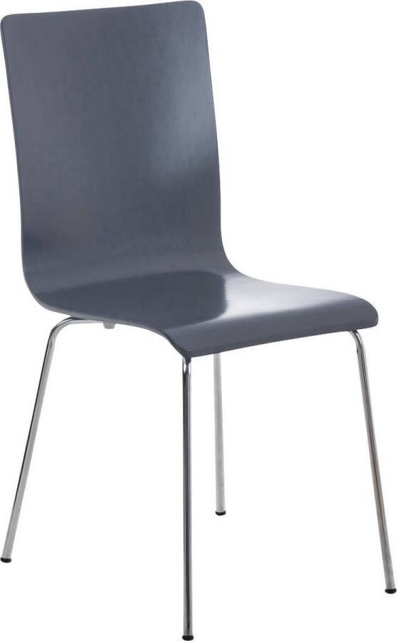 Luxe Comfort Stoel Eetkamerstoel Scandinavisch design Solide Hout Grijs 43x47x87 cm