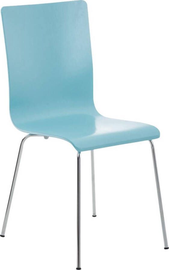 Luxe Comfort Stoel Eetkamerstoel Scandinavisch design Solide Hout Lichtblauw 43x47x87 cm
