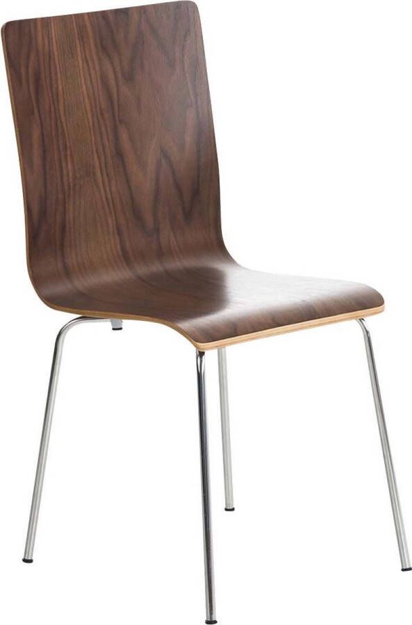 Luxe Comfort Stoel Eetkamerstoel Scandinavisch design Solide Hout Walnoot 43x47x87 cm