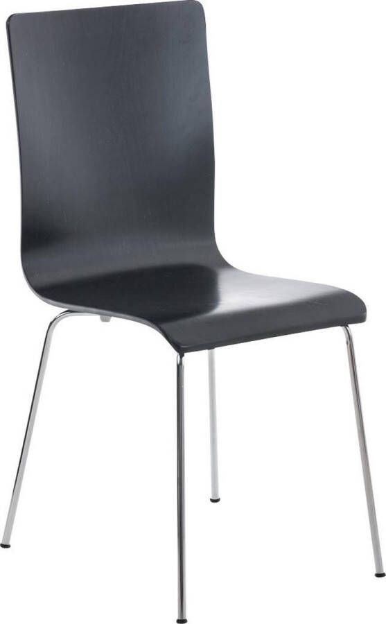 Luxe Comfort Stoel Eetkamerstoel Scandinavisch design Solide Hout Zwart 43x47x87 cm