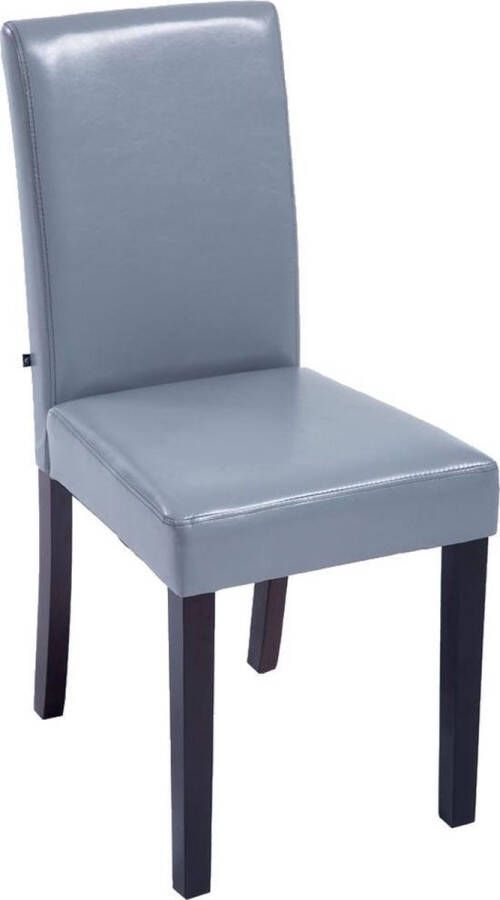 Luxe Comfort Stoel Eetkamerstoel Scandinavisch design Zonder armleuning Kunstleer Grijs 41x47x91 cm