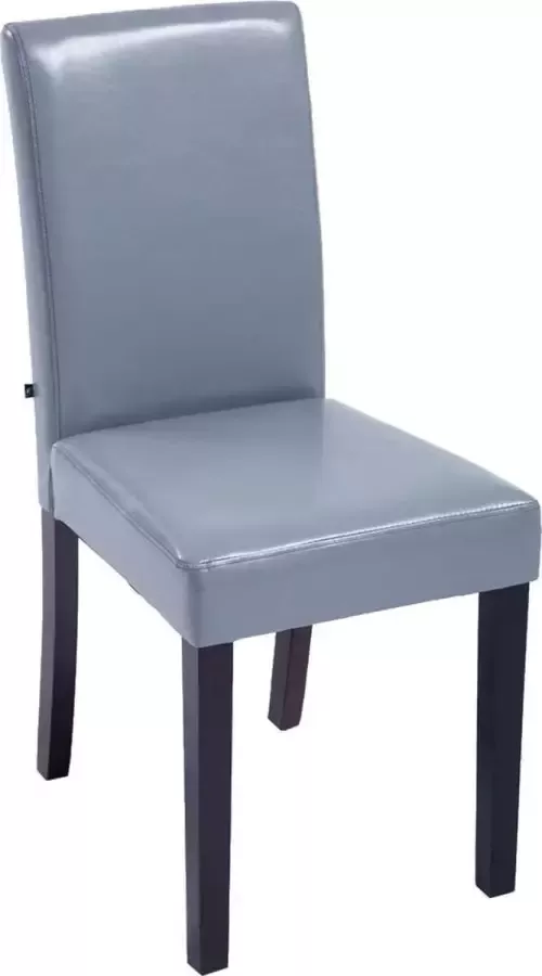Luxe Comfort Stoel Eetkamerstoel Scandinavisch design Zonder armleuning Kunstleer Grijs 41x47x91 cm