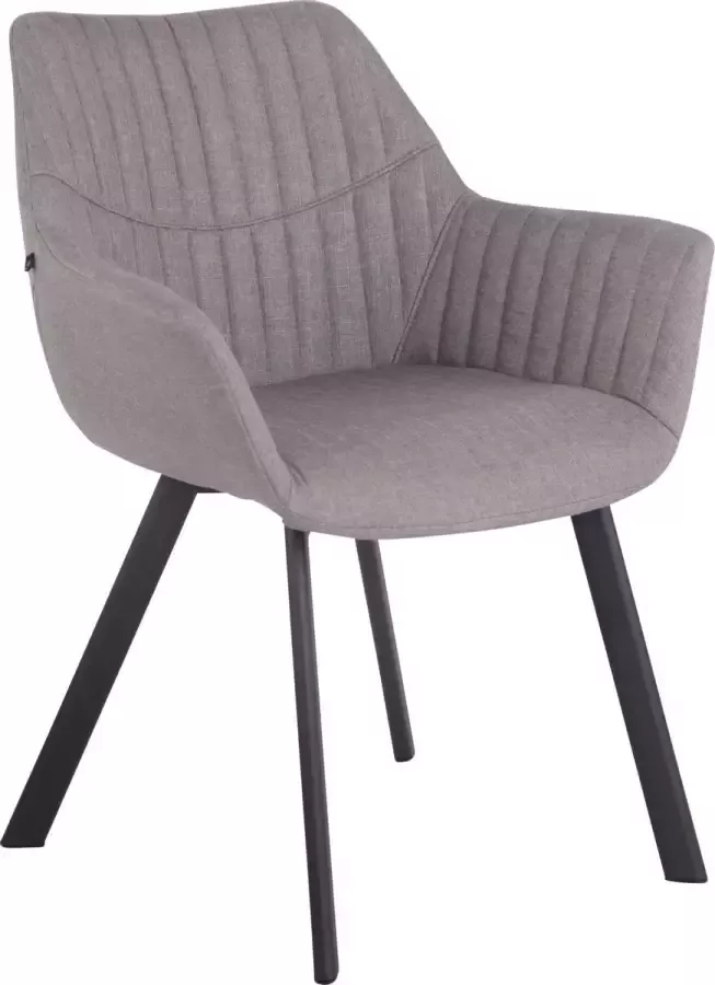 Luxe Comfort Stoel Eetkamerstoel Stof Bezoekersstoel Grijs