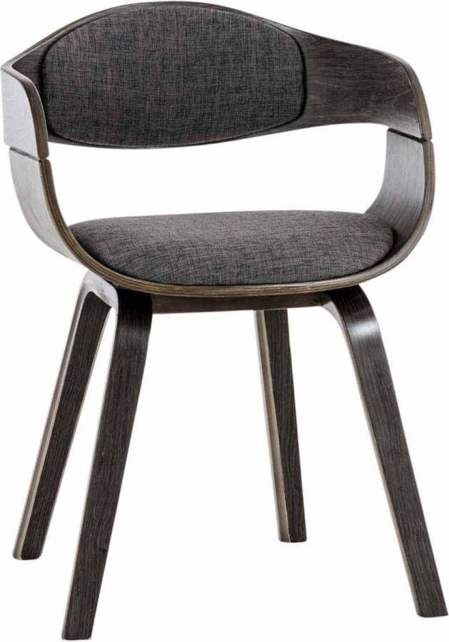 Luxe Comfort Stoel Eetkamerstoel Stof Bezoekersstoel Grijs Licht grijs
