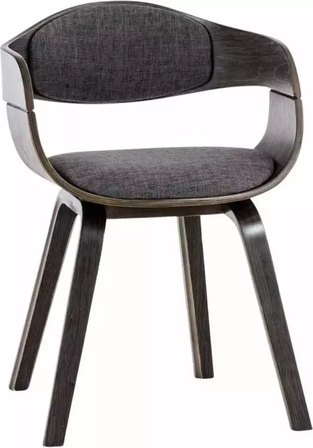 Luxe Comfort Stoel Eetkamerstoel Stof Bezoekersstoel Grijs Licht grijs