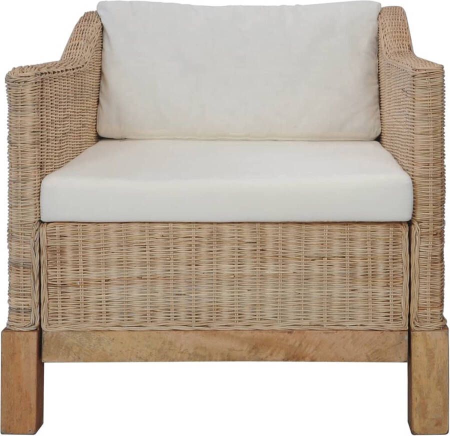 LuxerLiving INFIORI Fauteuil met kussens natuurlijk rattan