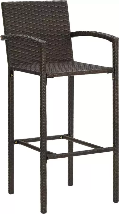 Prolenta Premium INFIORI Barkrukken 4 st poly rattan bruin - Foto 2