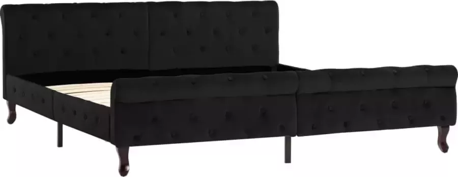 Modern life ModernLife' Bedframe fluweel zwart 180x200 cm